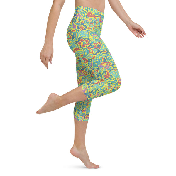 Custom Inked Capri Yoga Leggings - Lycra main image 0