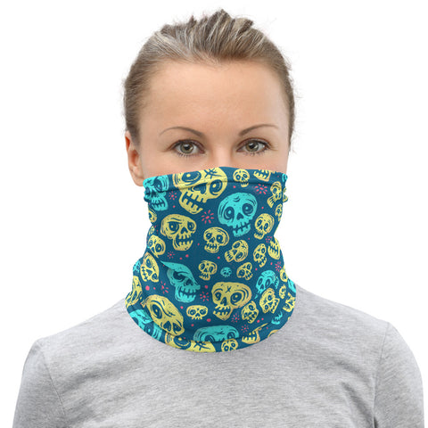 Blue Skull Neck Gaiter