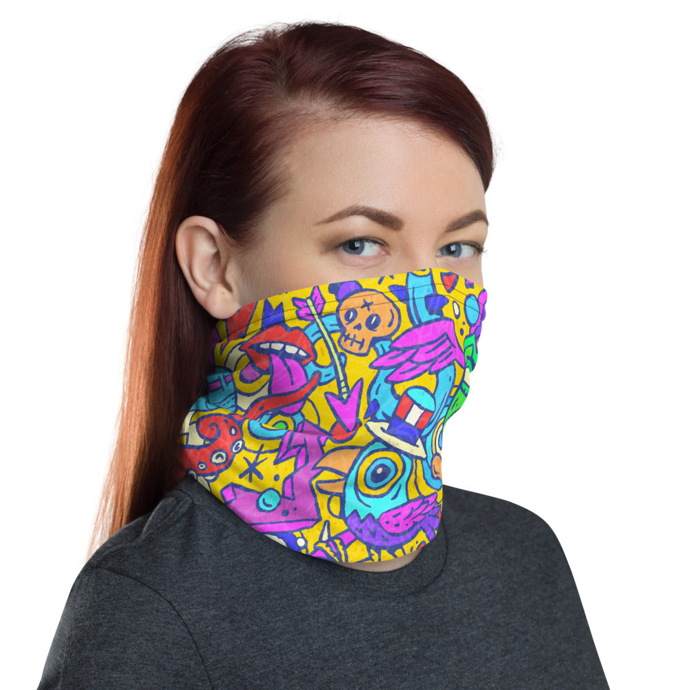 Doodle Pattern Neck Gaiter