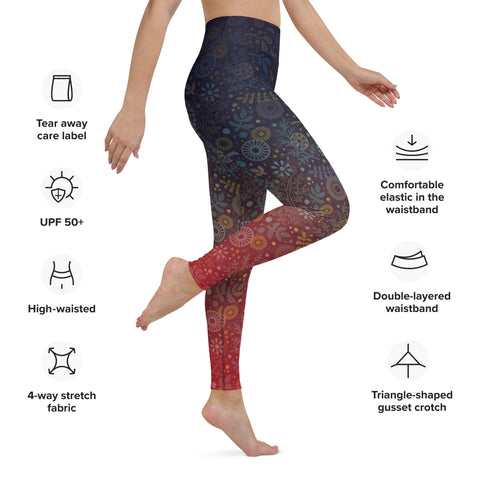 Flower Ombré Yoga Leggings