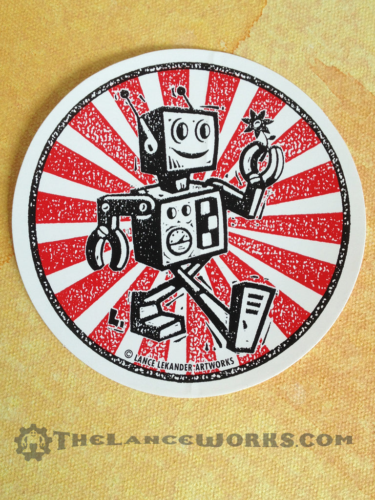 Happy Robot Sticker