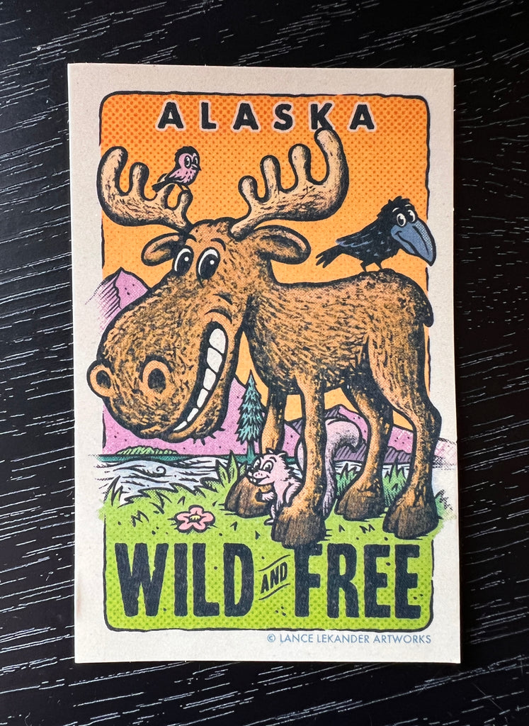 Wild and Free sticker