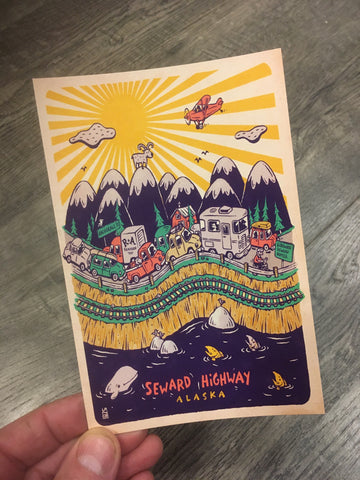 Seward Highway postcard